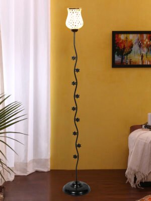Ambika Home Signature Royale Multi Shade Premium Iron Floor Lamp with Iron Base & Powder Coated Finish | E27 Holder Included Bulb